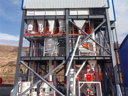 強福機械35型自動配料草顆粒飼料線安裝完成