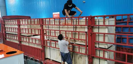 5臺脈沖除塵器，2條皮帶輸送機，22kw空壓機已發往巴拉圭 