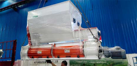 強福機械35型飼料顆粒生產設備發往廣東