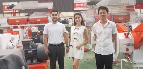 中亞客戶訪問強福機械購買顆粒飼料設備