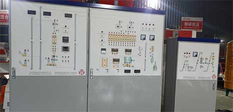 客戶定制顏色強福時產4噸濕法水產寵物膨化線發往南美